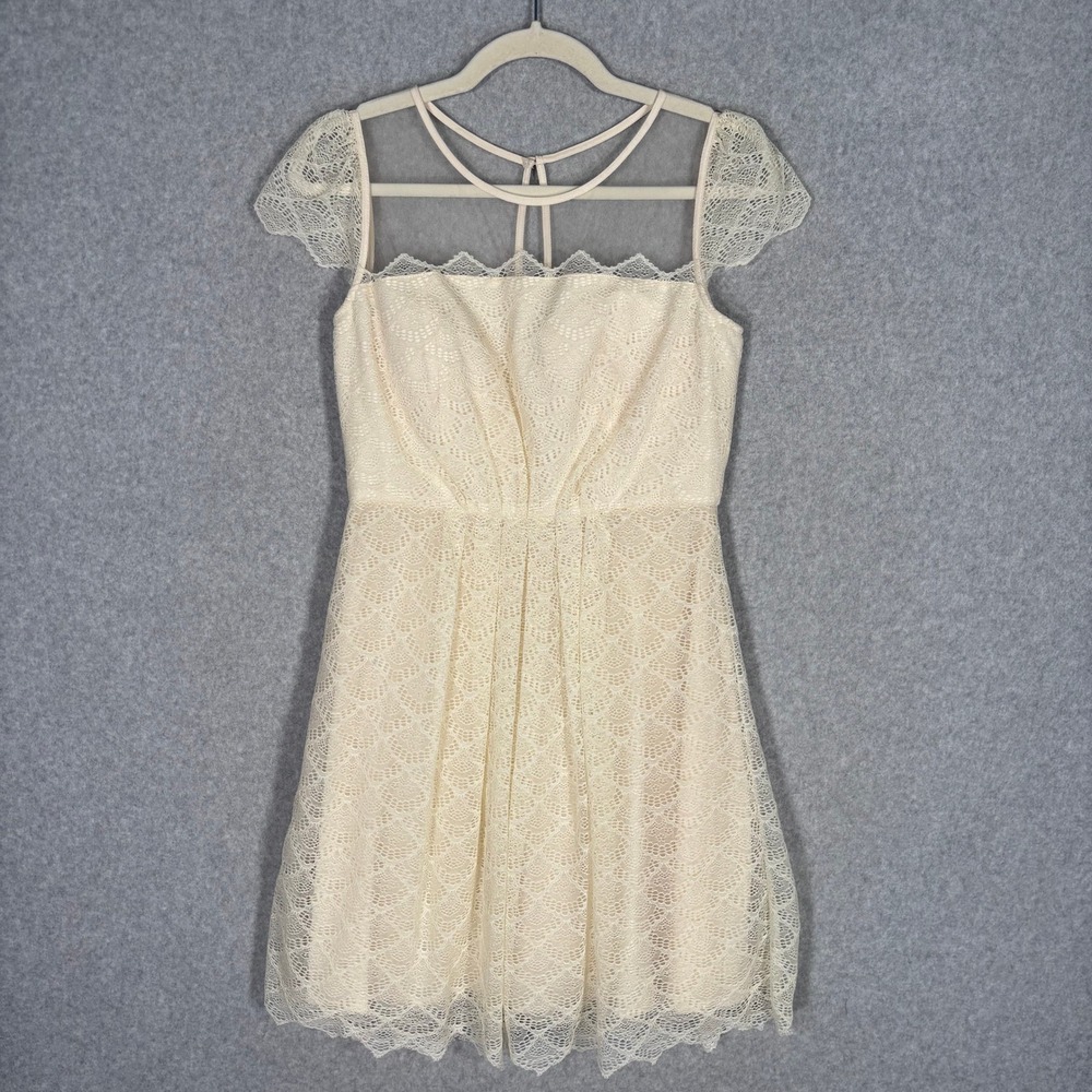 Minuet Lace Dress Small Cream Coquette Whimsical‎ Dollette Romantic Dainty Fairy